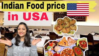 AMERICA के RESTAURANTS में INDIAN खाना कितने का मिलता है? Indian Food Cost in USA Restaurants|  Vlog