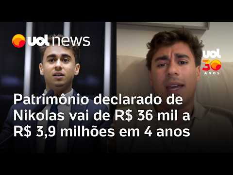 Patrimônio declarado de Nikolas vai de R$ 36 mil a R$ 3,9 milhões em 4 anos; deputado explica