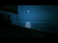 Sailboat at Night Ambience. Calm Ocean Sounds. Relax, Meditate, Sleep. Subscribe for More! 🌃😴