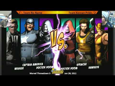 Team Korean Pride vs Team No Names (Grand Finals) - UMvC3 Teams - Marvel Throwdown 3