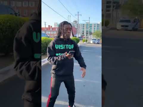 Lil Uzi Vert freestyles with fans at gas station, while wearing his own merch.