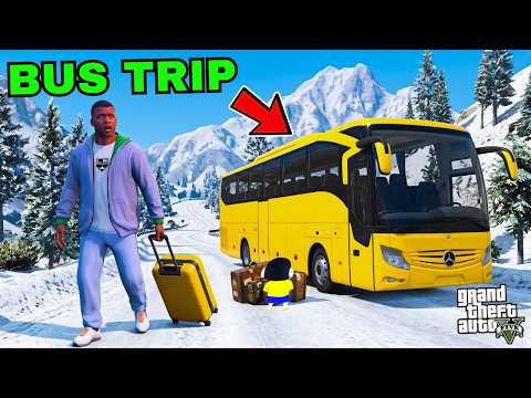 Franklin and Friends Going Bus Trip to Snow Mountain in GTA 5