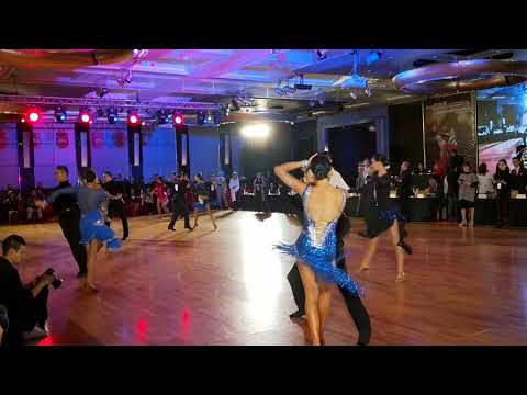 2019 1215第26屆自由杯業餘A組拉丁  準決賽舞5  背號149 于文迪&Rebecca