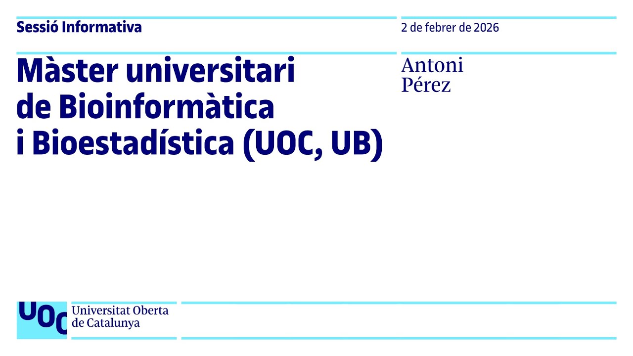 Sessió informativa del màster video link