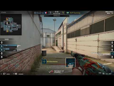 G2 vs Nip. G2 wins a force buy of their own Cache. DreamHack Masters Malmö 2017