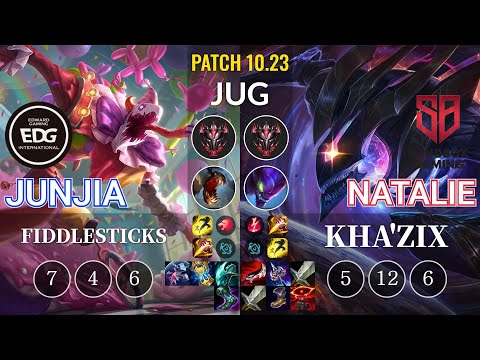 EDG JunJia Fiddlesticks vs SB Natalie Kha'Zix Jungle - KR Patch 10.23