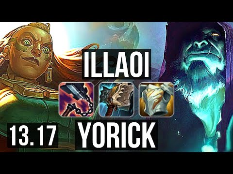 ILLAOI vs YORICK (TOP) | 6 solo kills, 1.1M mastery | EUW Diamond | 13.17