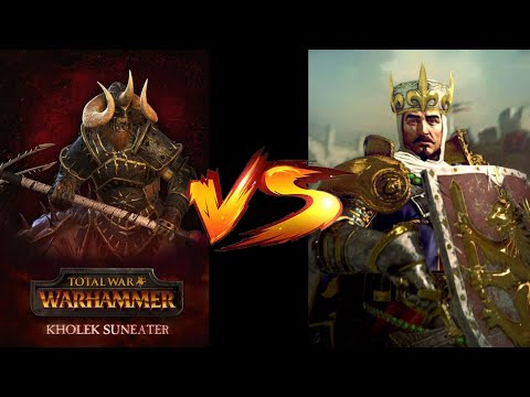 Turn 1 Legendary Difficulty Battle Kholek Suneater vs Louen Leoncoeur - Warhammer 2