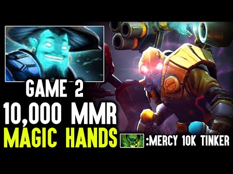 2Games Magic Hands Show Of 10,000 MMR [Tinker] And [Storm Spirit] || Vp.Noone  DOTA 2