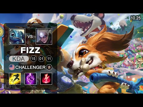 Fizz Mid vs Diana - NA Challenger Patch 10.25