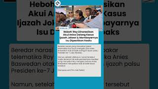 Geger! Narasi Roy Suryo Sebut Anies Dalang Kasus Ijazah Jokowi, Ternyata HOAKS