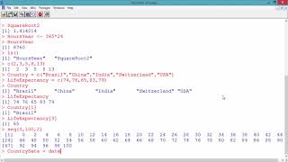1.3.6 Working with Data - Video 3: Vectors and Data Frames