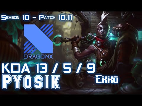 DRX Pyosik EKKO vs GRAGAS Jungle - Patch 10.11 KR Ranked