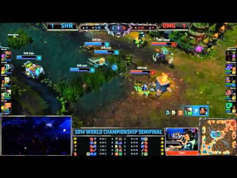 Level 1 Fight Jungle Teamfight Facecheck - SHR vs OMG Game 3 (S4 Worlds)