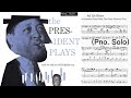 Oscar Peterson’s solo on”Ad Lib Blues” (piano and bass transcription)