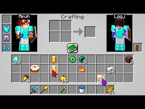 2 YOUTUBERS com 1 INVENTÁRIO COMPARTILHADO no minecraft