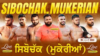 Sibochak (Mukerian) Kabaddi Tournament 29 Jan 2023