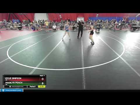 119-127 Lbs Semifinal - Kylie Simpson, WI Vs Madilyn Peach, WI 2d8d