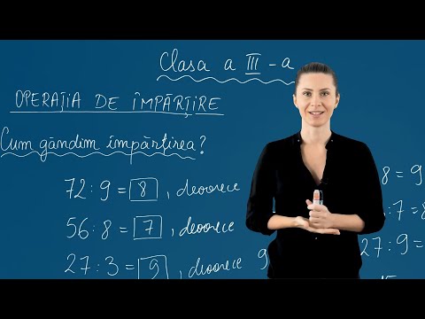 Cum gândim împărțirea - Matematica - Clasa a III-a