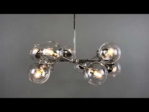 Crown Globe Chandelier 32"