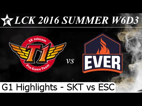 SKT vs ESC Game 1 Highlights 29/06/2016 - LCK Summer 2016 W6D3M4 SK Telecom T1 vs ESC Ever