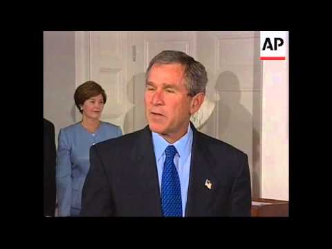 President Bush talks on the supposed Osama Bin Laden videotape