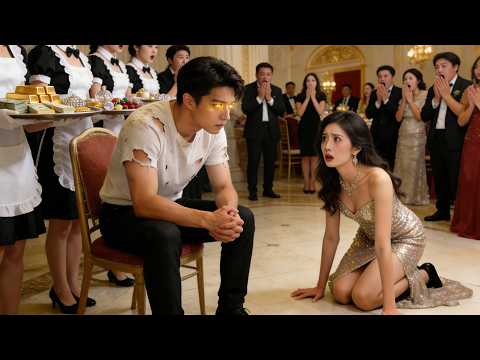 He comes down to marry, mocked as poor, revealed a Heavenly Master, all kneel trembling