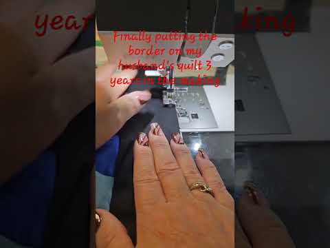 Finishing touches on my husband's quilt #sewing #quilting #borders #myquiltingcorner