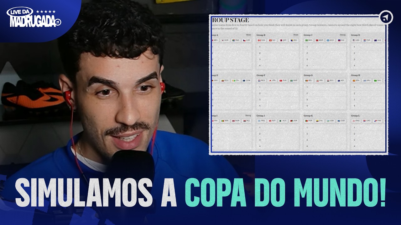 ALLAN STAG CRAVA O CAMPEÃO DA COPA DO MUNDO NA SIMULAÇÃO! | LIVE DA MADRUGADA