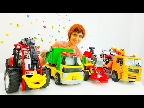 Большие машины в детском саду. Видео с игрушками