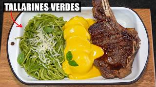 El Secreto Para Hacer Unos Buenos Tallarines Verdes Con Churrasco, Receta Peruana Y Facil | Abelca