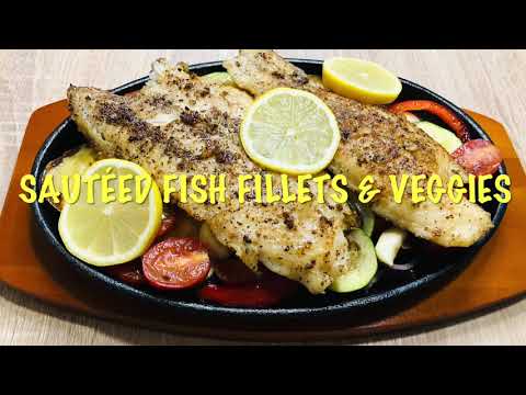 Sautéed Fish Fillets & Veggies | Restaurant Style Pan Fried Fish Recipe With Plenty Of Protien & Veg