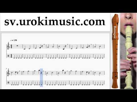 Hur Man Spelar Blockflöjt (Barock) Jingle Bell Rock Noter Tabs Del#1 um-i492