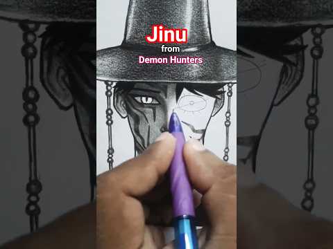 ✨ 👀 How to draw an Eye ✨ | Jinu from K-pop Demon Hunter's #kpop #jinu #drawing #art #shorts