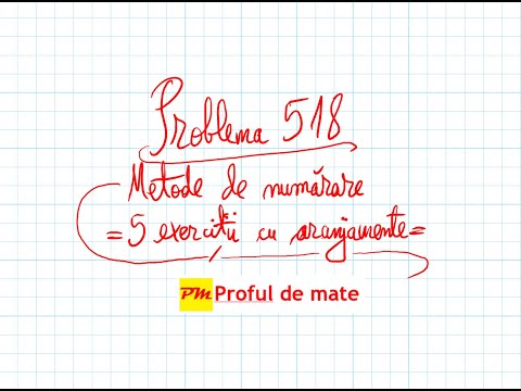 Problema 518: Metode de numărare: 5 exerciții cu aranjamente #profuldemate2020 #Bacalaureat #EN