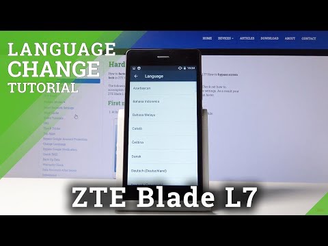 How to Open Language Settings in ZTE Blade L7 - Change Language