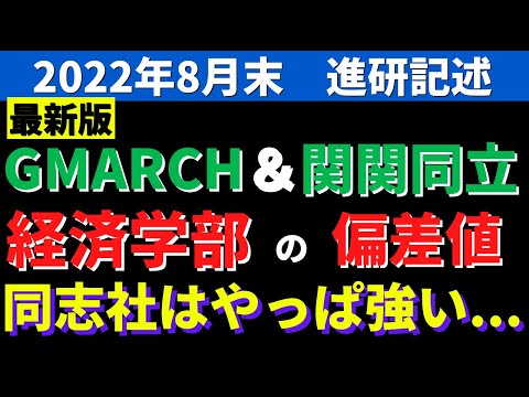 経営学科 法政大学/同志社大学/明治大学/中央大学。GMARCHと関関同立の経済学部の偏差値【2022年8月進研】