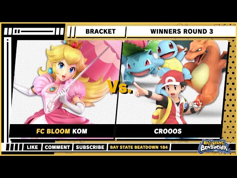 Bay State Beatdown 184 - Winners Round 3 - KOM (Peach) VS Crooos (Pokemon Trainer) - SSBU Singles