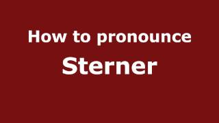 How to pronounce Sterner
