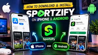 How to download and instal sportzfy on iphone and Android