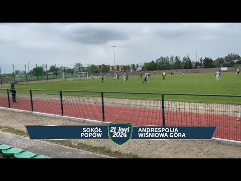 Sokół Popów - Andrespolia Wiśniowa Góra ● 0 - 9 ● Gole ● Klasa A 2023/24