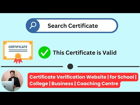 Certificate Verification Website — client website video