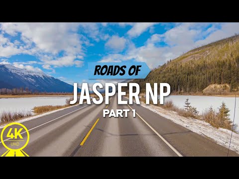 4K Scenic Drive Video for Treadmill / Indoor Cycling - Roads of Jasper National Park - Part #1