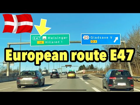 European route E47 - Helsingørmotorvejen - Driving in my car in Denmark