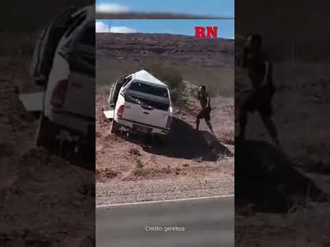 Accidente vial en la ruta 237: una camioneta volcó cerca de Villa El Chocón