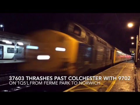 DRS 37603 and 9702 Thrash past Colchester