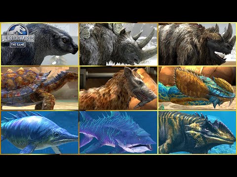 ALL AQUATIC & ALL CENOZOIC Hybrid, Legendary | Jurassic World The Game Dilophoboa