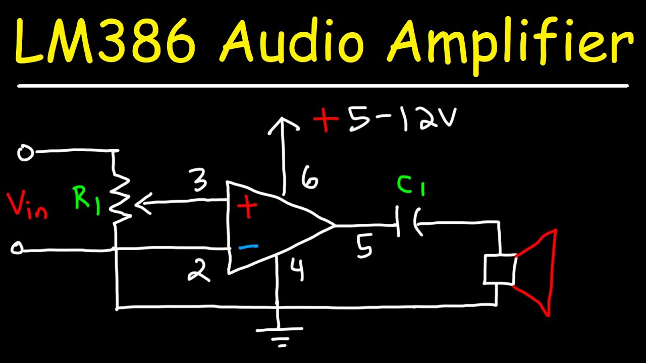 LM386 Audio Amplifier Circuit With Bass Boost and Volume Control
