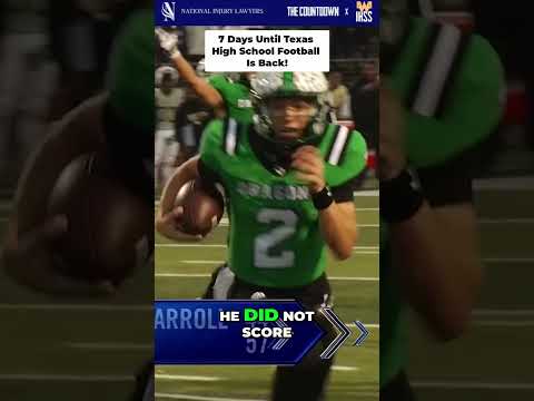 Posting 1 play every day until Texas High School Football is back! 7 Days left!