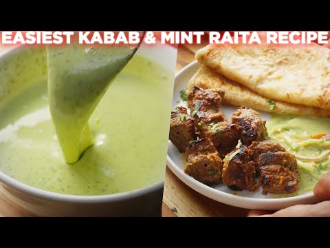 How To Make Perfect Mint Raita with Kabab Recipe